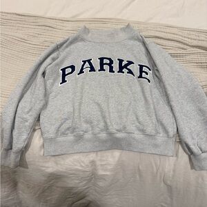 Parke Classic Grey and Navy Varsity Mockneck